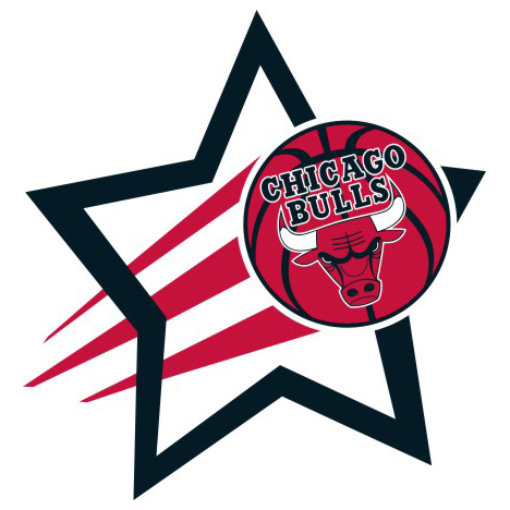 Chicago Bulls Basketball Goal Star logo iron on paper